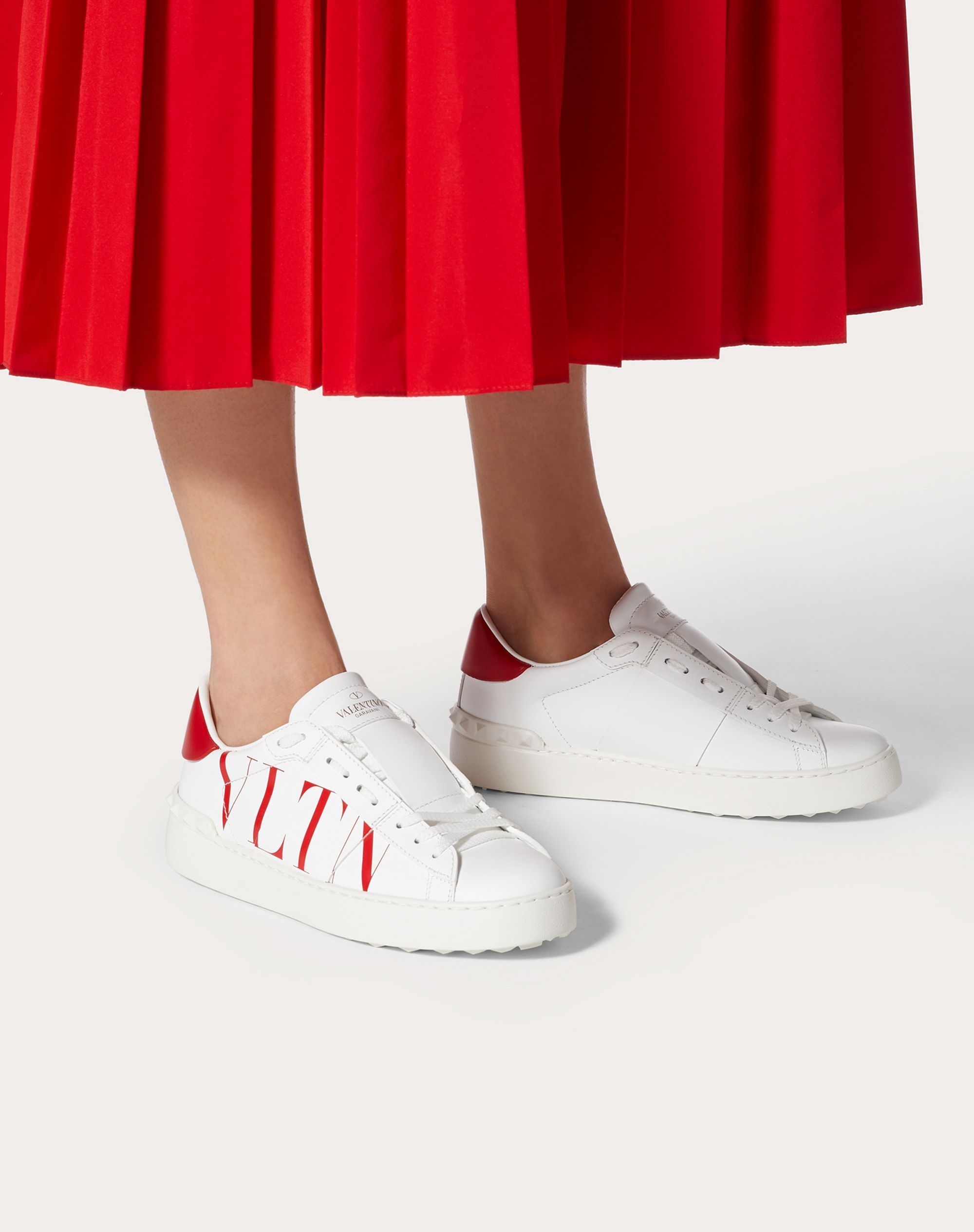 VLTN Open Sneaker in Calfskin Leather - 6