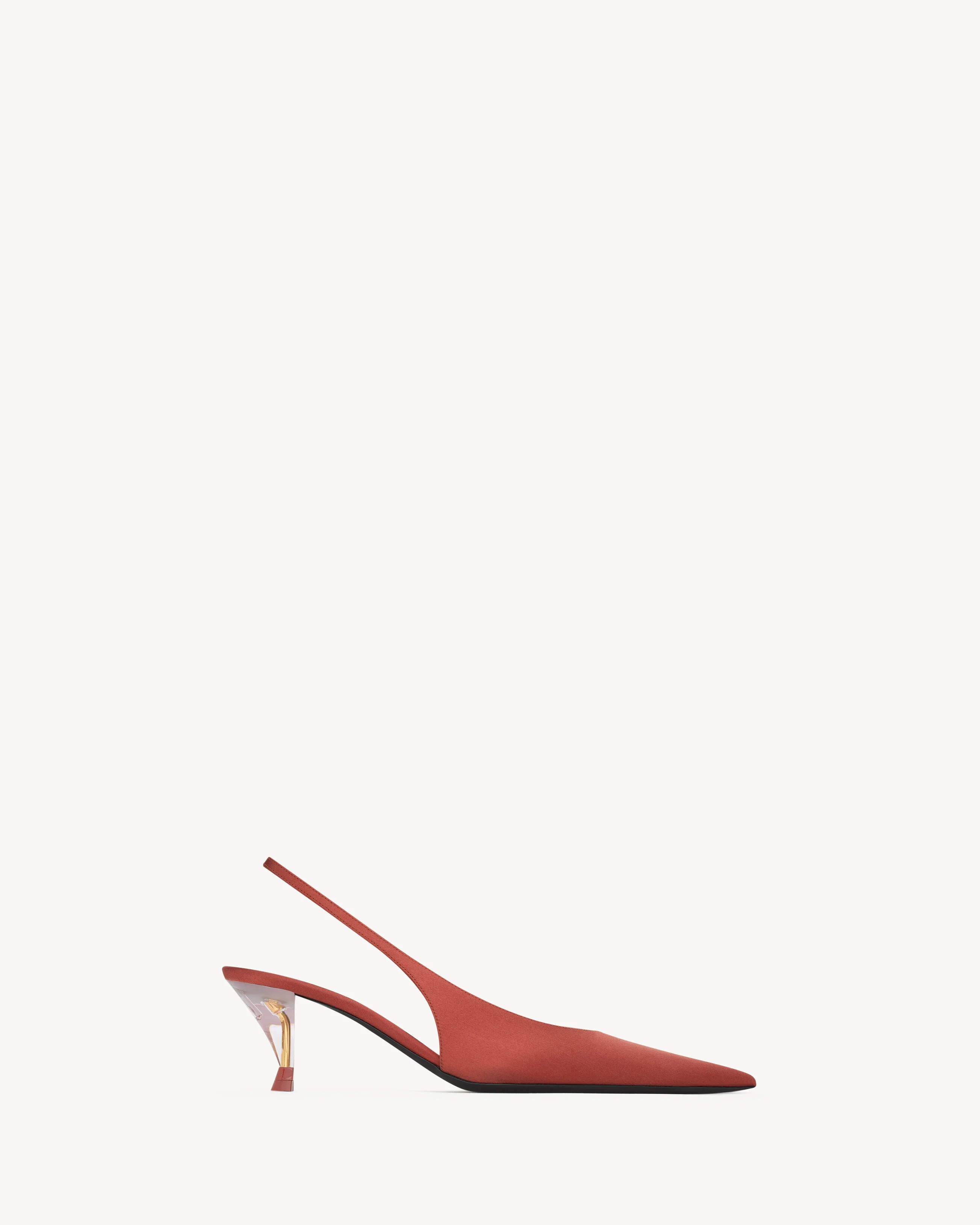 FANNY SLINGBACK PUMPS IN SATIN CREPE - 1