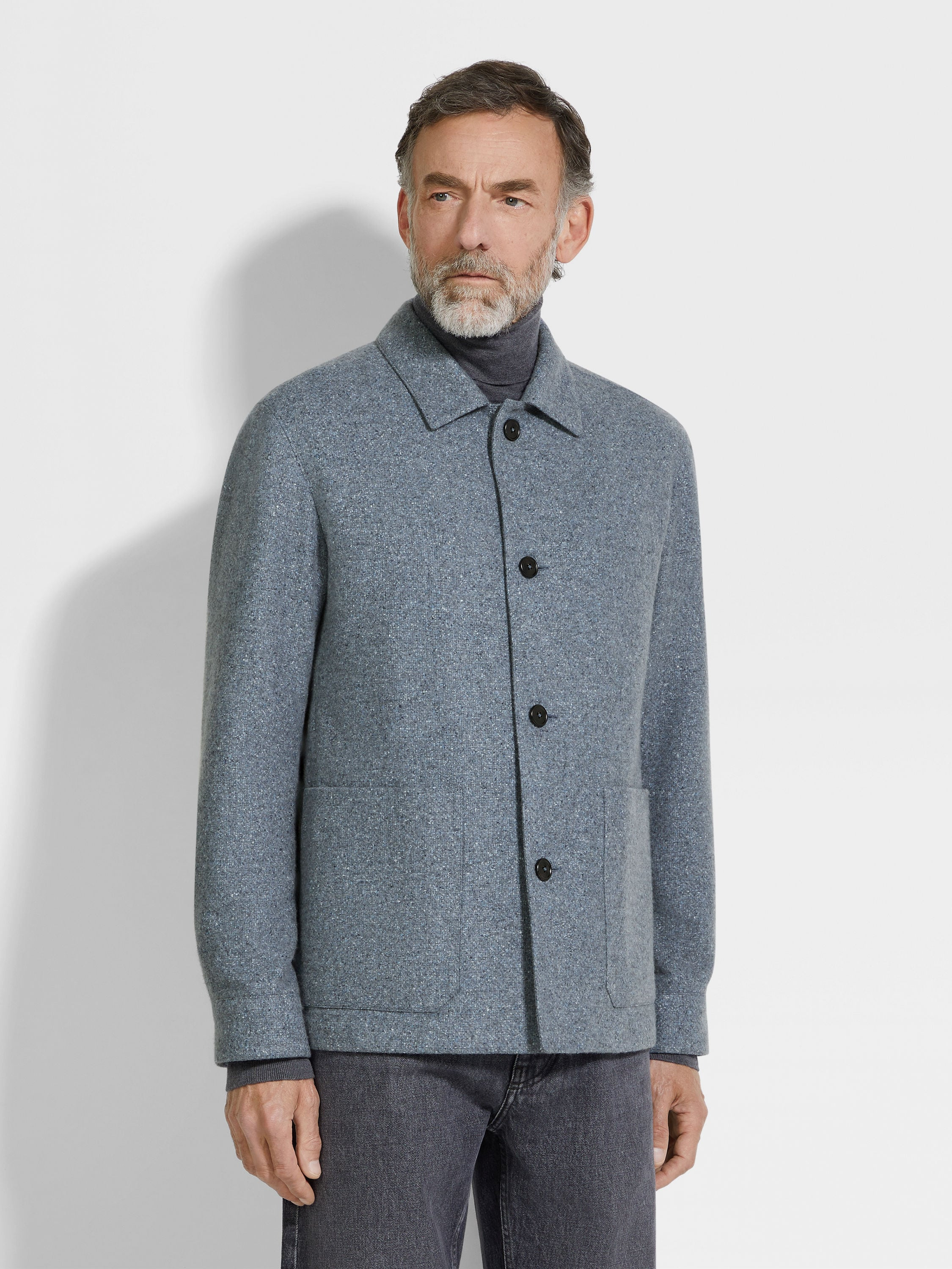 CASHMERE AND SILK ALPE CHORE JACKET - 4