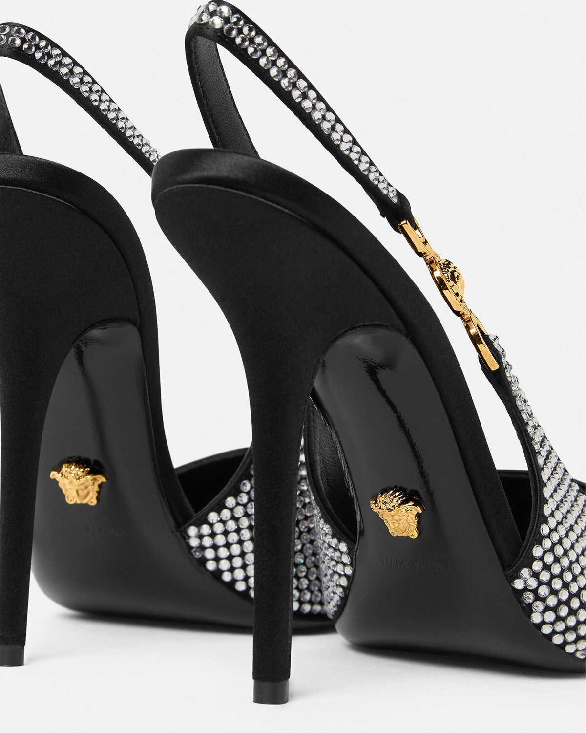 VERSACE Medusa '95 Crystal Slingback Pumps 110 mm | REVERSIBLE