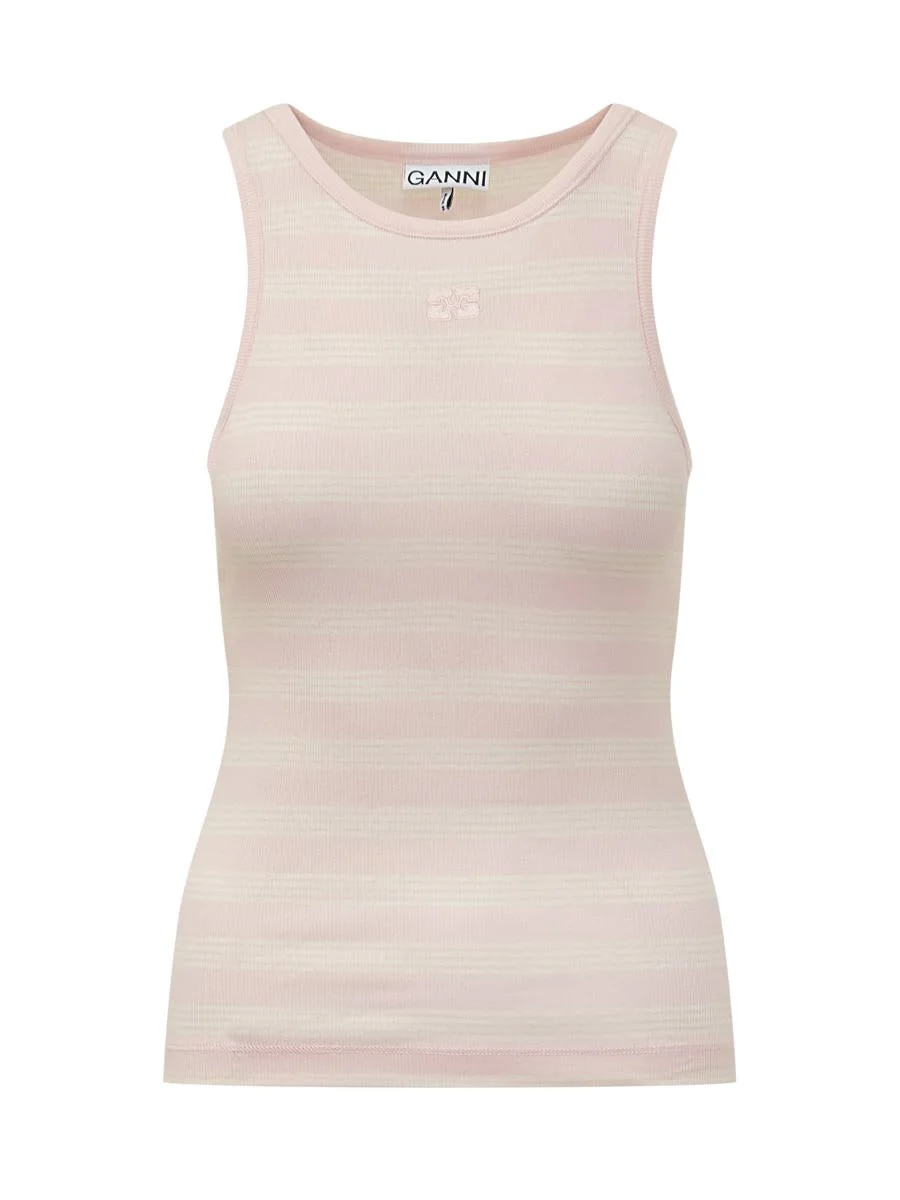 Ganni Soft Cotton Tank Top - 1