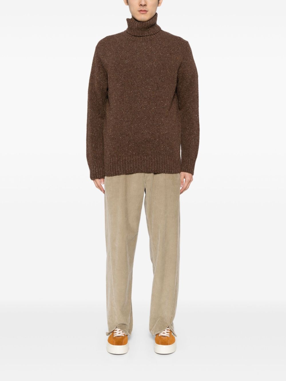 roll neck tweed jumper - 2