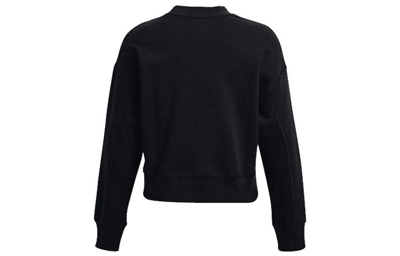 Under Armour (WMNS) Under Armour Project Rock Fleece Crew Sweatshirt 'Black' 1365989-001 outlook