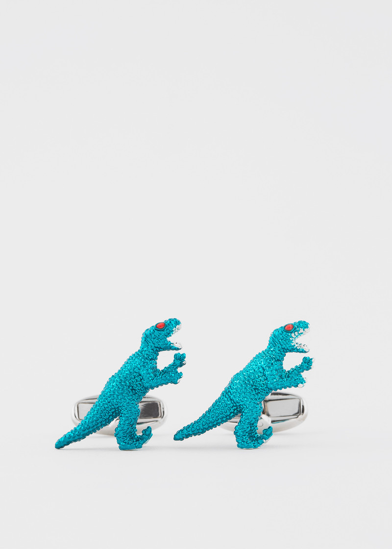 Teal 3D 'Dino' Cufflinks 1