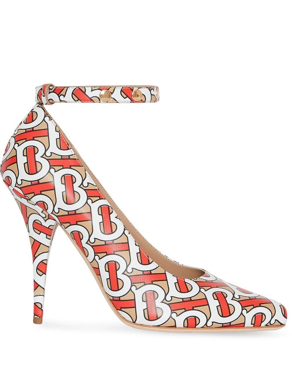 TB monogram print pumps - 1