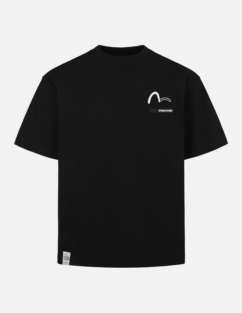 EVISU Metallic Logo and Slogan Print Regular Fit T-Shirt outlook