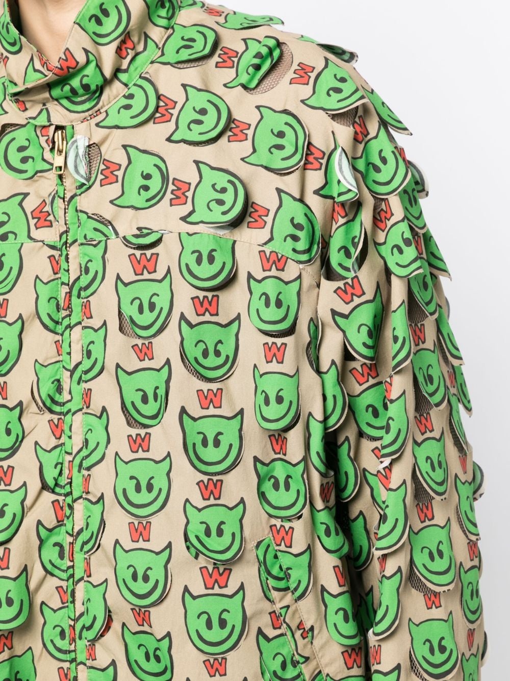 MOTIF-PRINT ZIP-UP JACKET - 5
