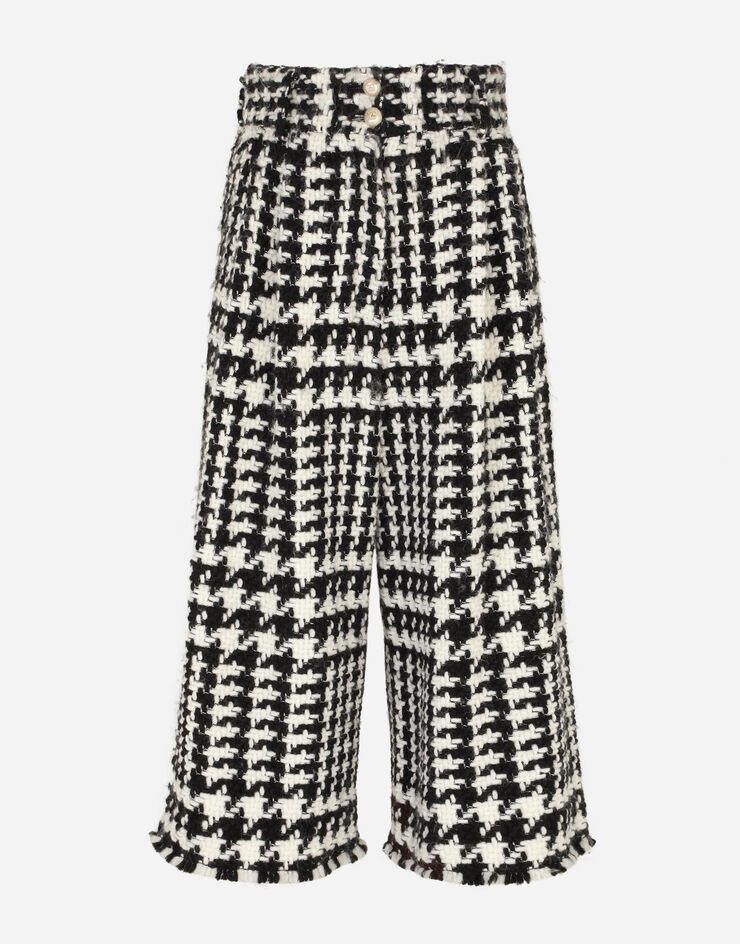 Glen plaid tweed culottes - 3