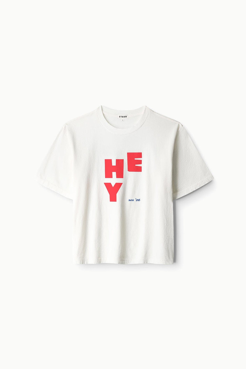STAUD LIAM RELAXED TEE HEY 6
