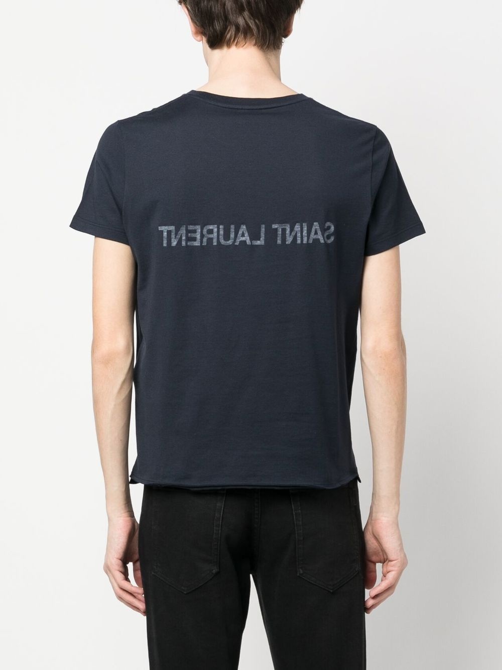 Reverse logo-print cotton T-shirt - 4