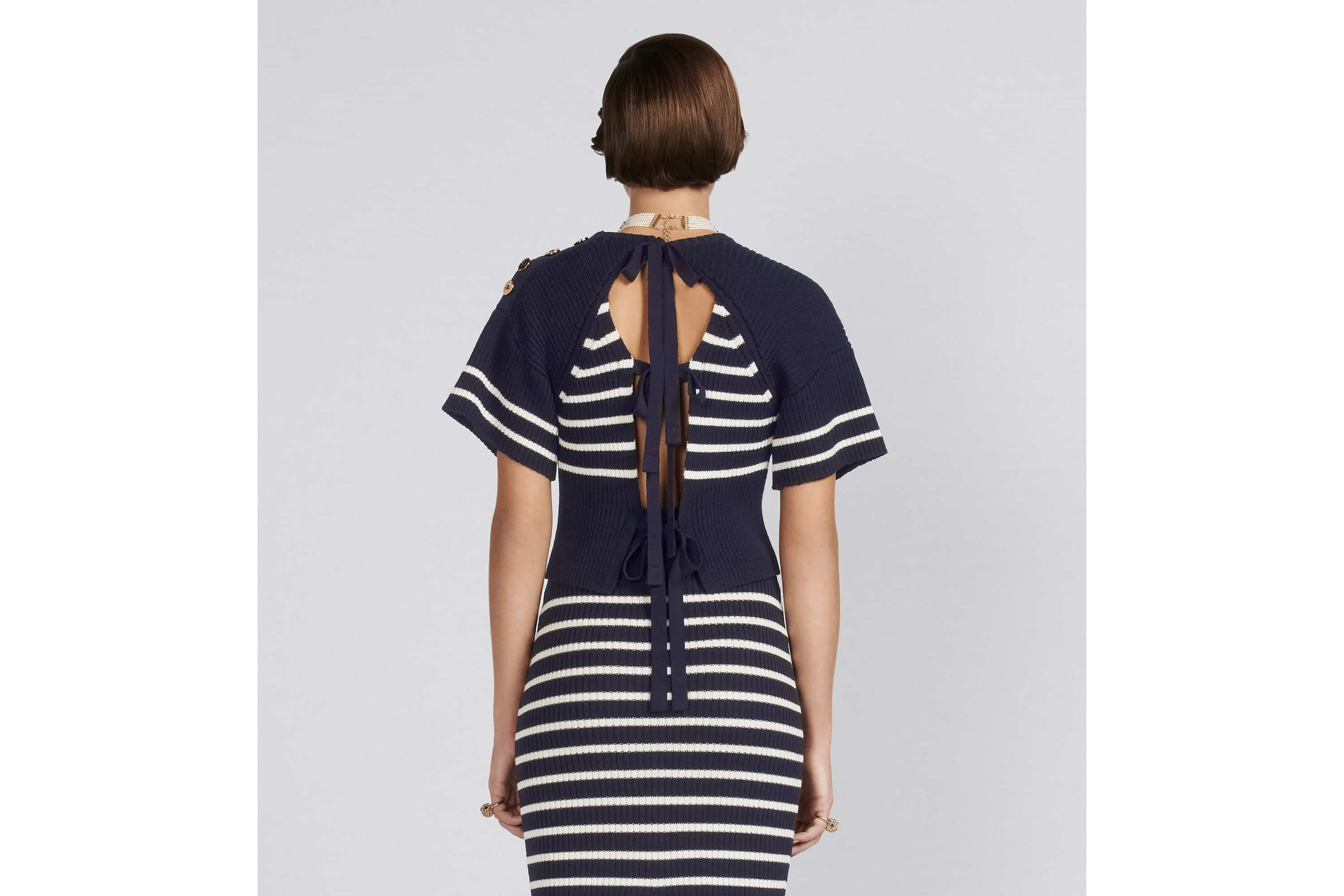 Dior Marinière Open-Back Sweater - 6