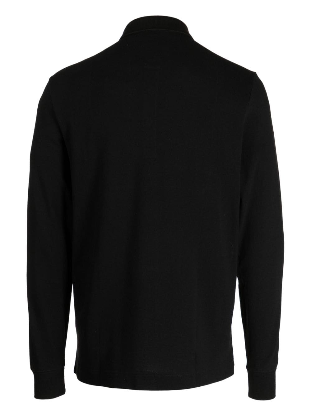 logo-patch long-sleeve polo shirt - 2