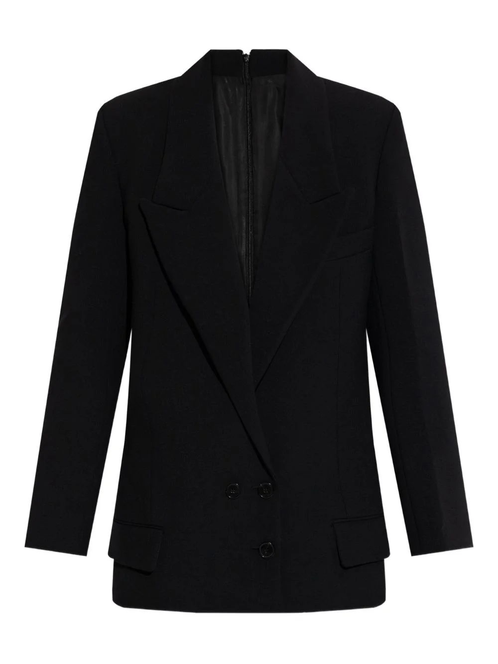 double-breasted peak-lapel jacket - 1