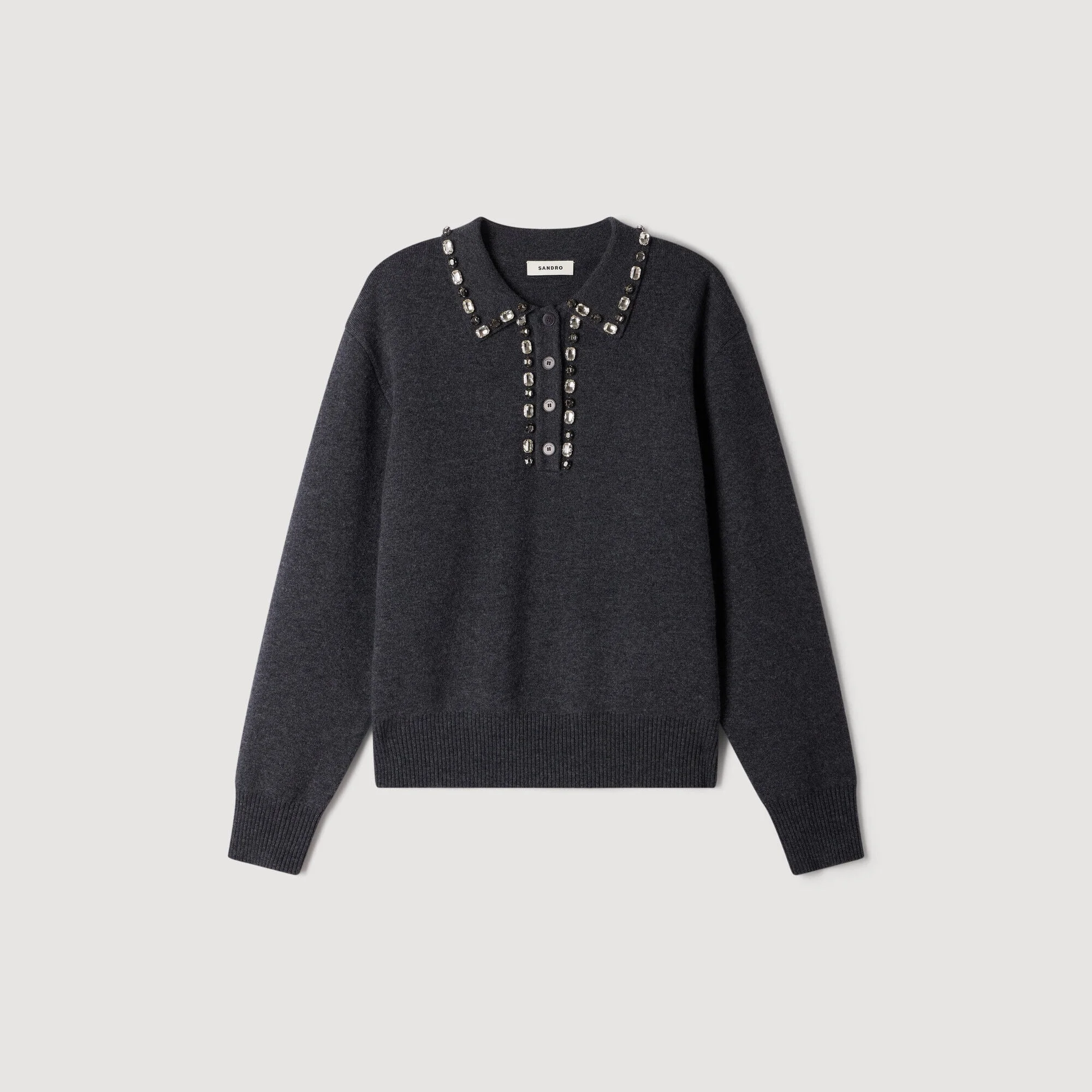 JEWELLERY POLO-NECK JUMPER - 1