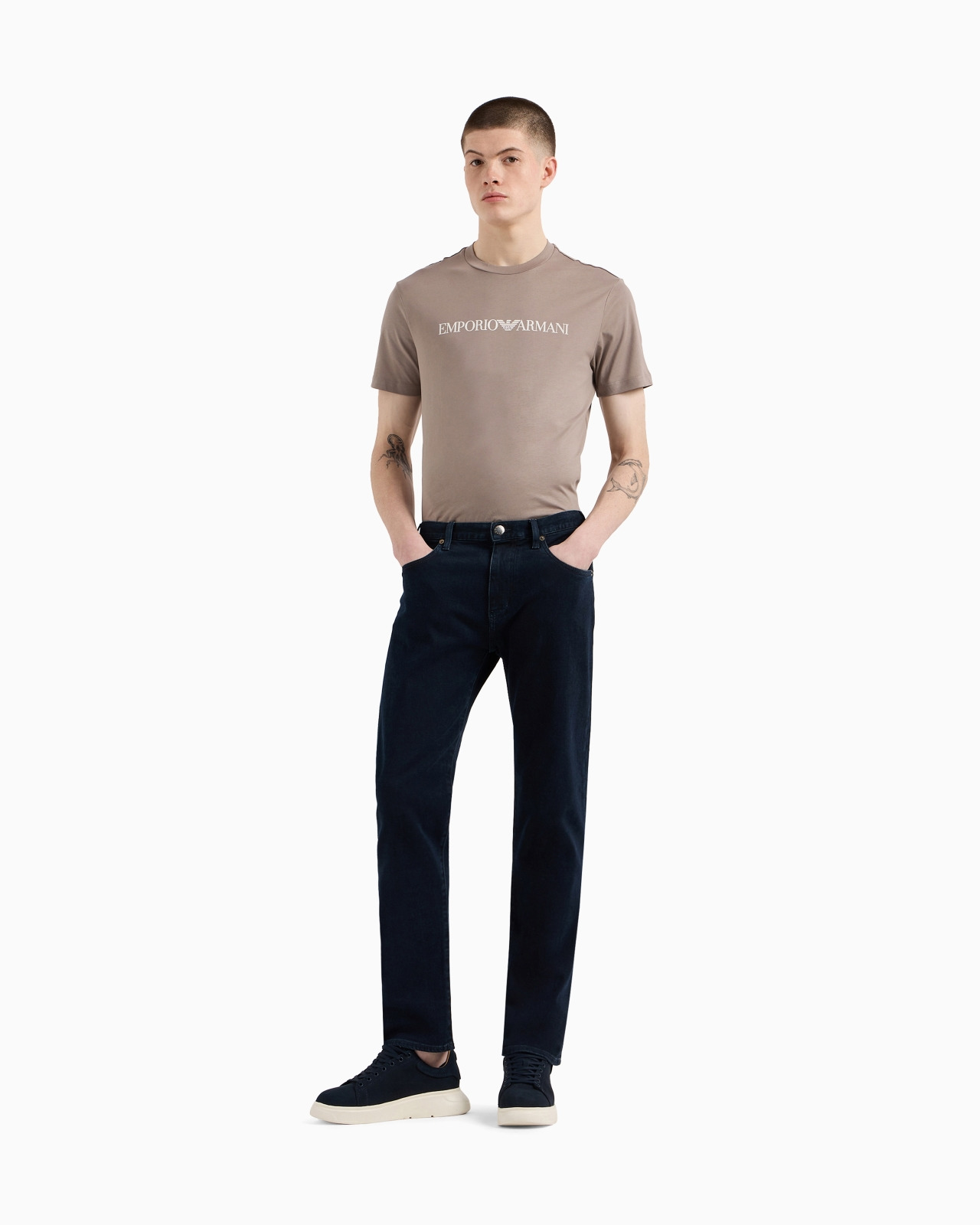 J45 Regular-fit, washed twill 10.5 oz comfort-denim jeans - 2
