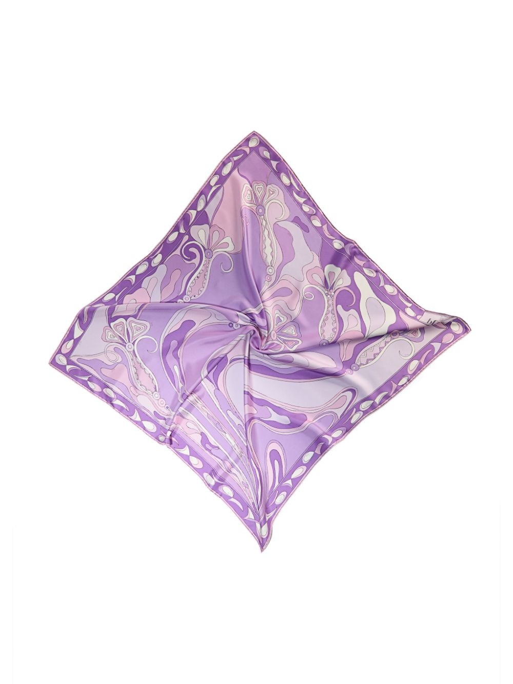 large Orchidee-print silk scarf - 3