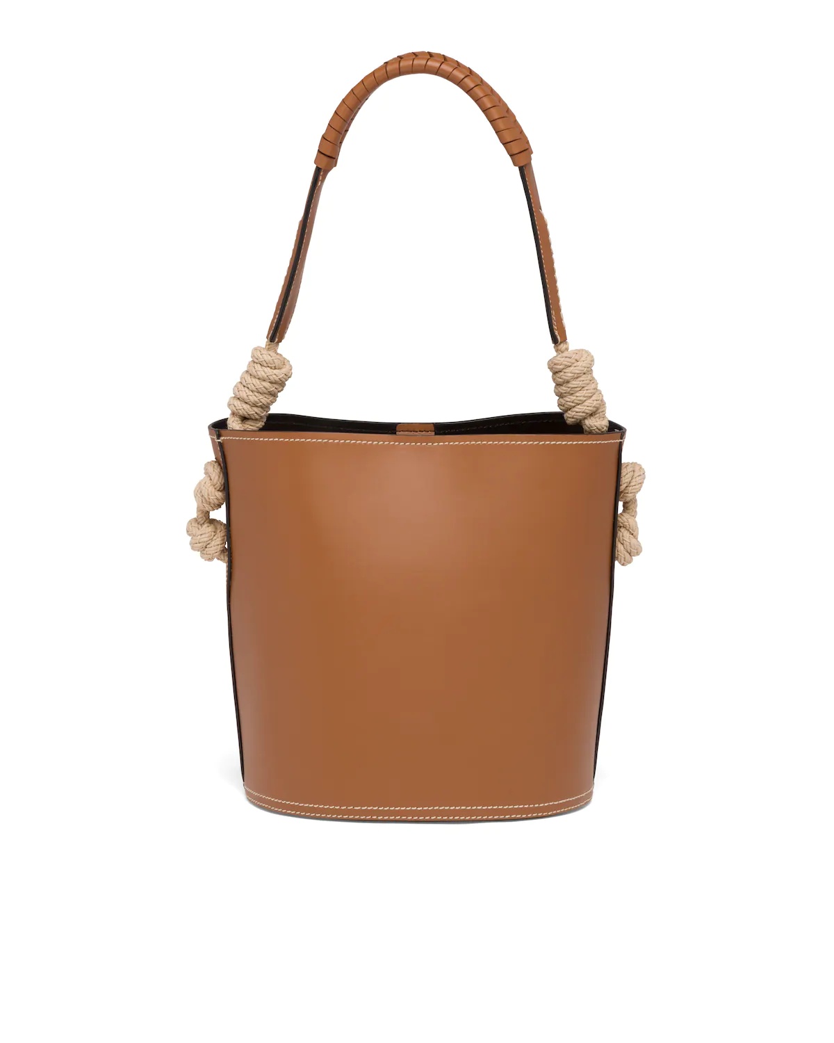 Leather Prada Tambour Bucket Bag - 4