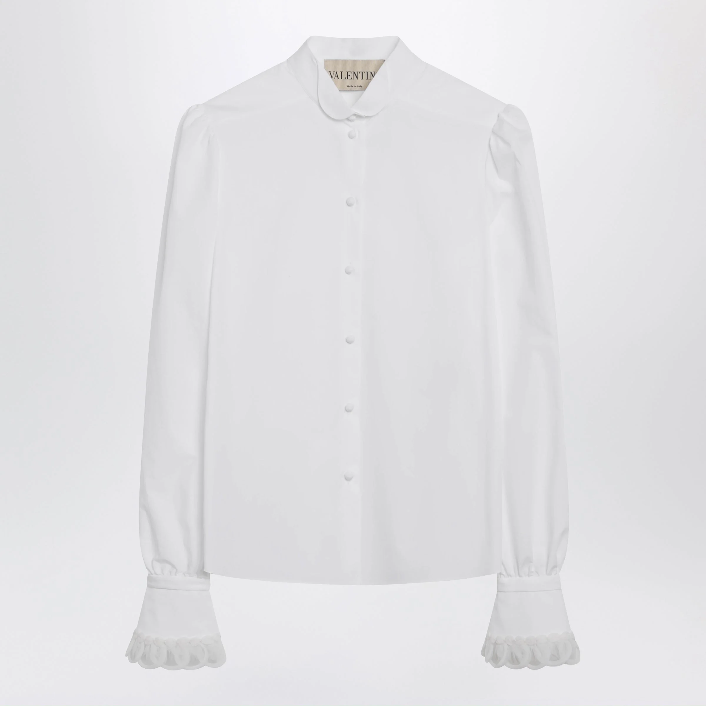Valentino White Cotton Poplin Shirt Women - 1