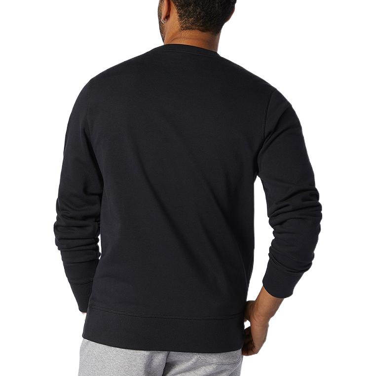 New Balance Essentials Stacked Logo Crew Sweatshirt 'Black' AMT03560-BK - 3