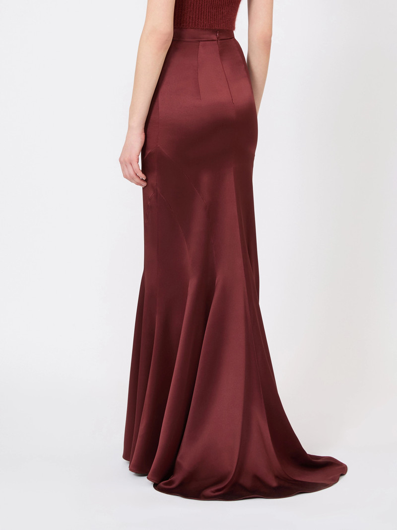 TABARIN Long silk satin skirt - RUST 4