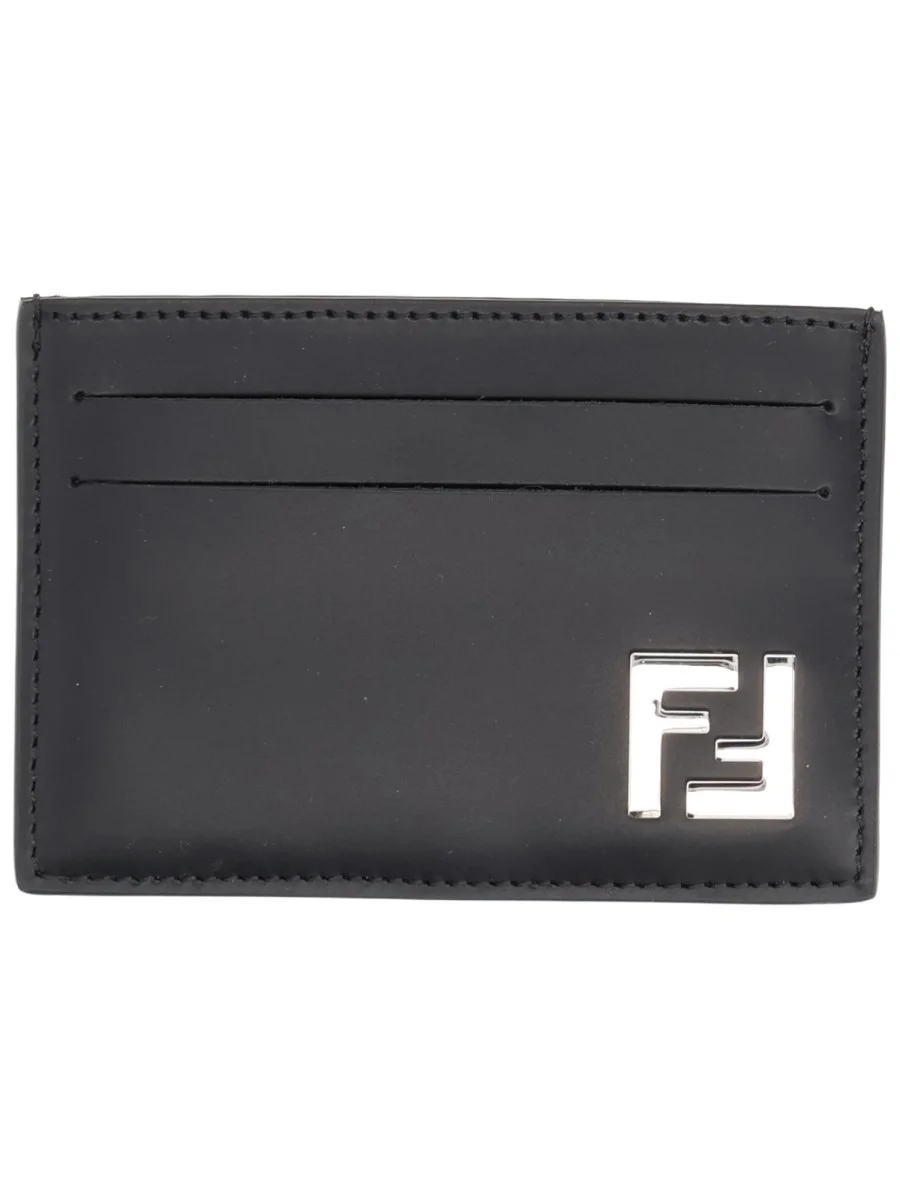 LEATHER CARD HOLDER WITH LOGO - 1