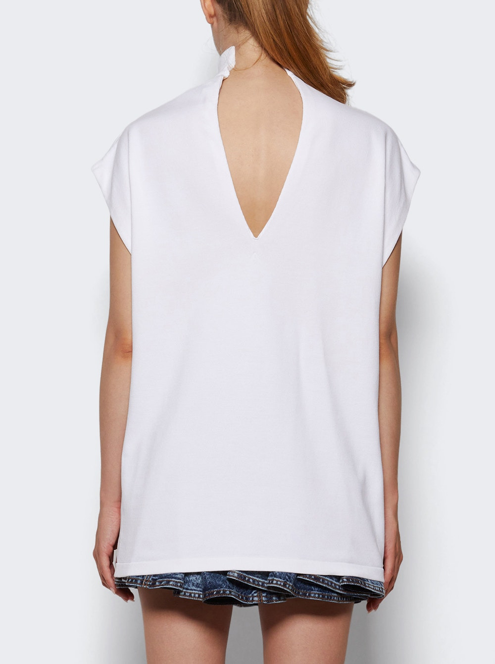 High Neck Tunic Top White - 5