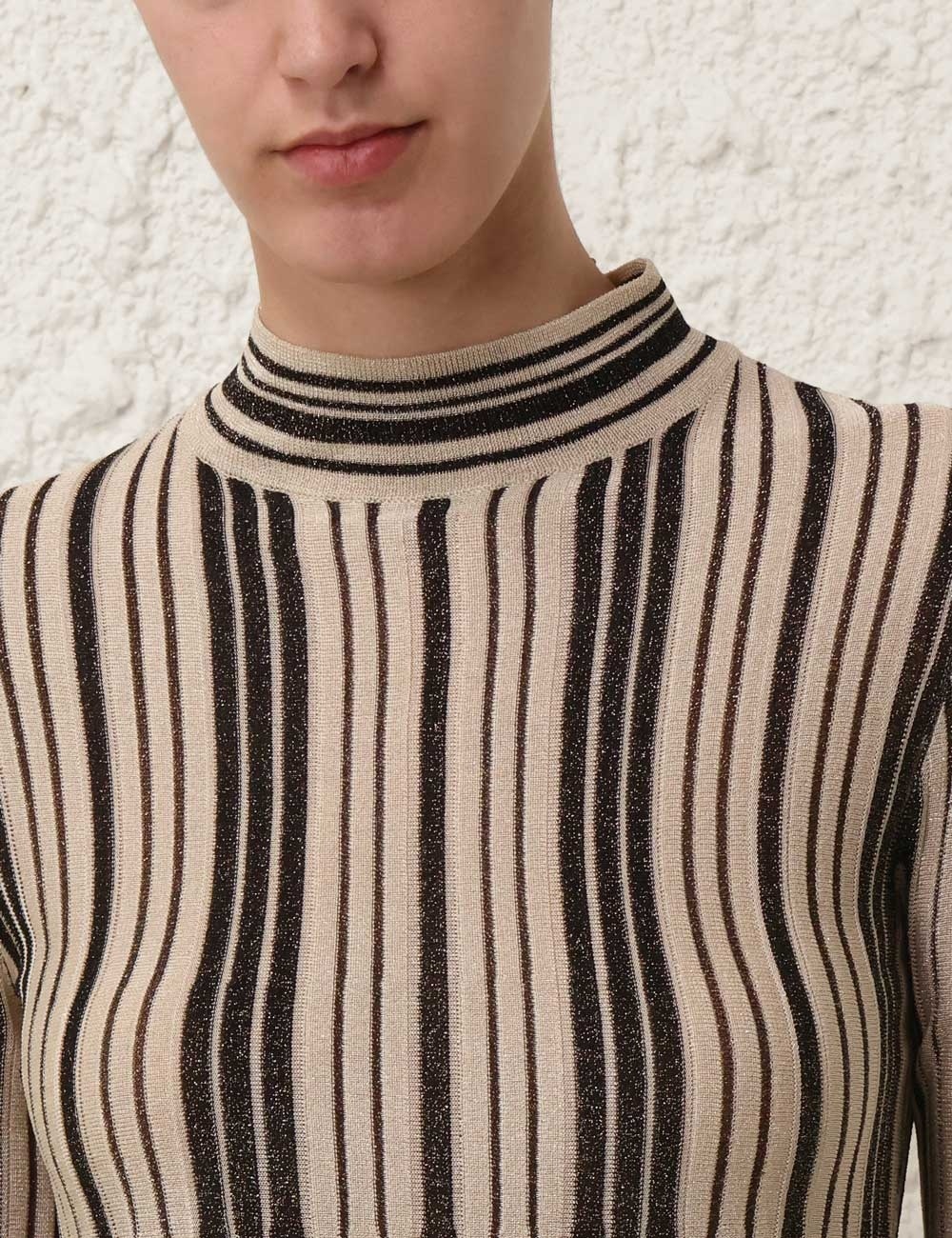 Zimmermann ILLUSTRATION METALLIC KNIT TOP | REVERSIBLE