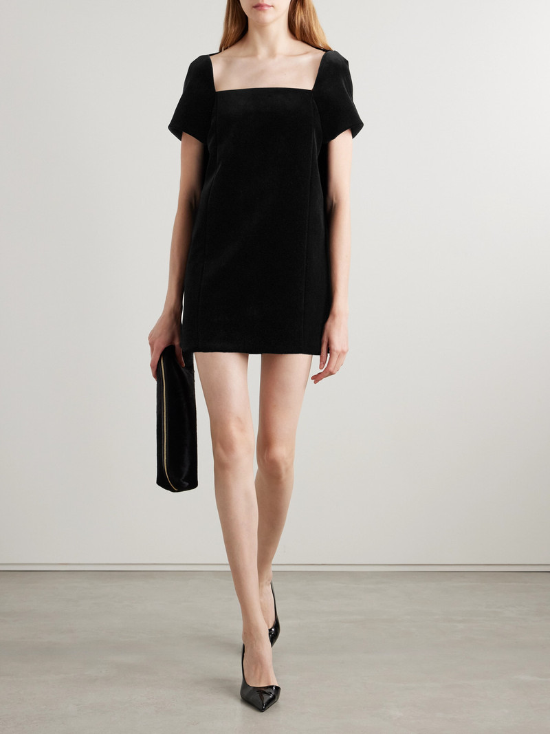 KHAITE Benji Velvet Mini Dress outlook