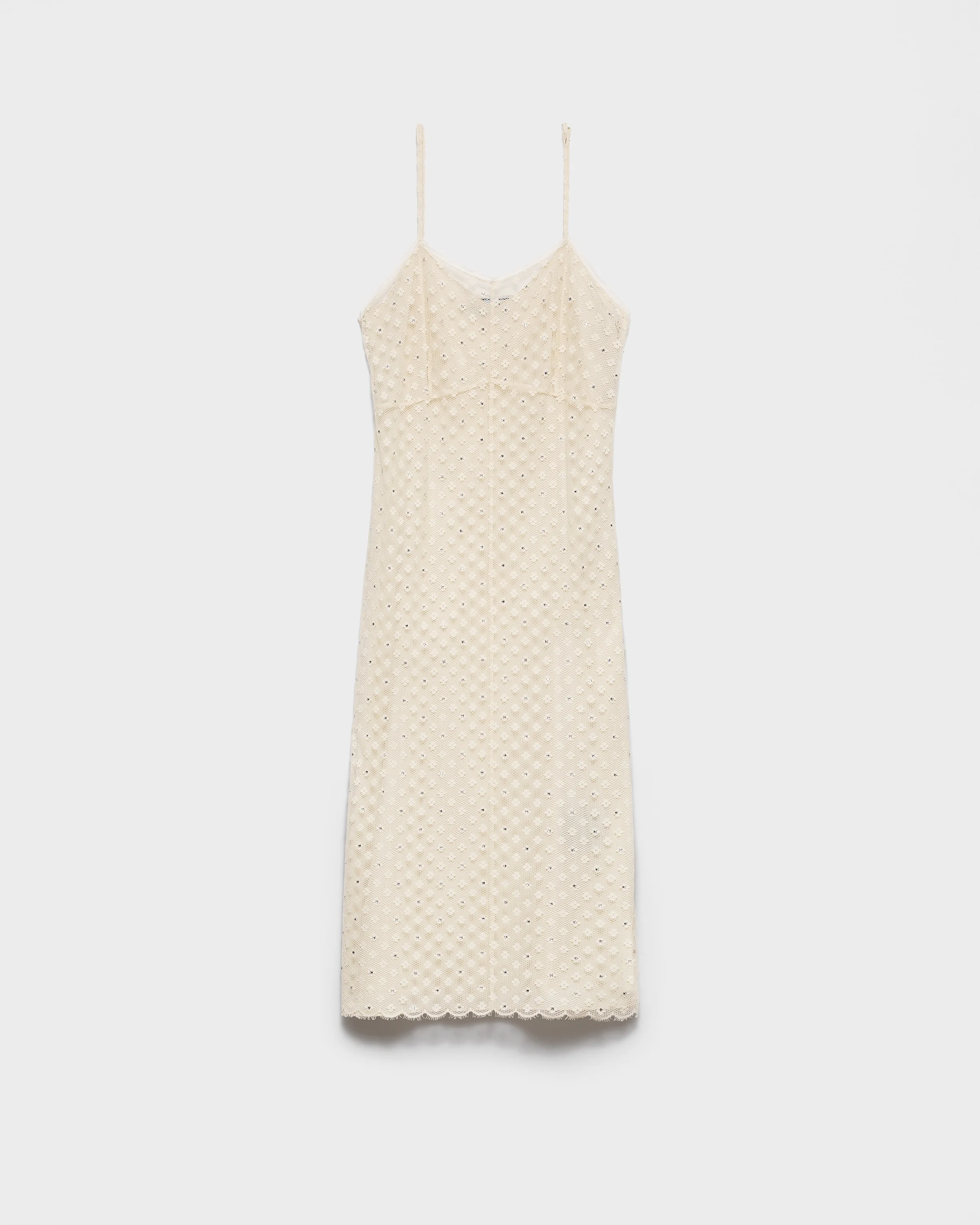Embroidered lace dress - 1
