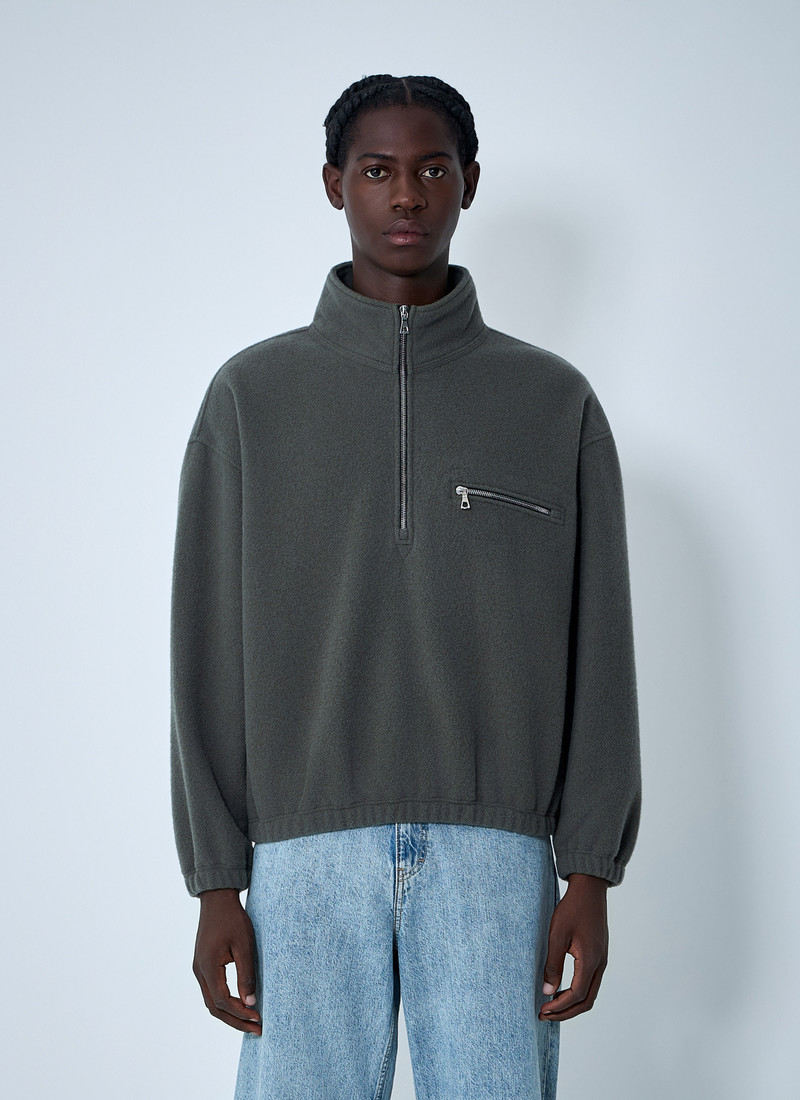 Zip-Up Fleece Sweatshirt 1