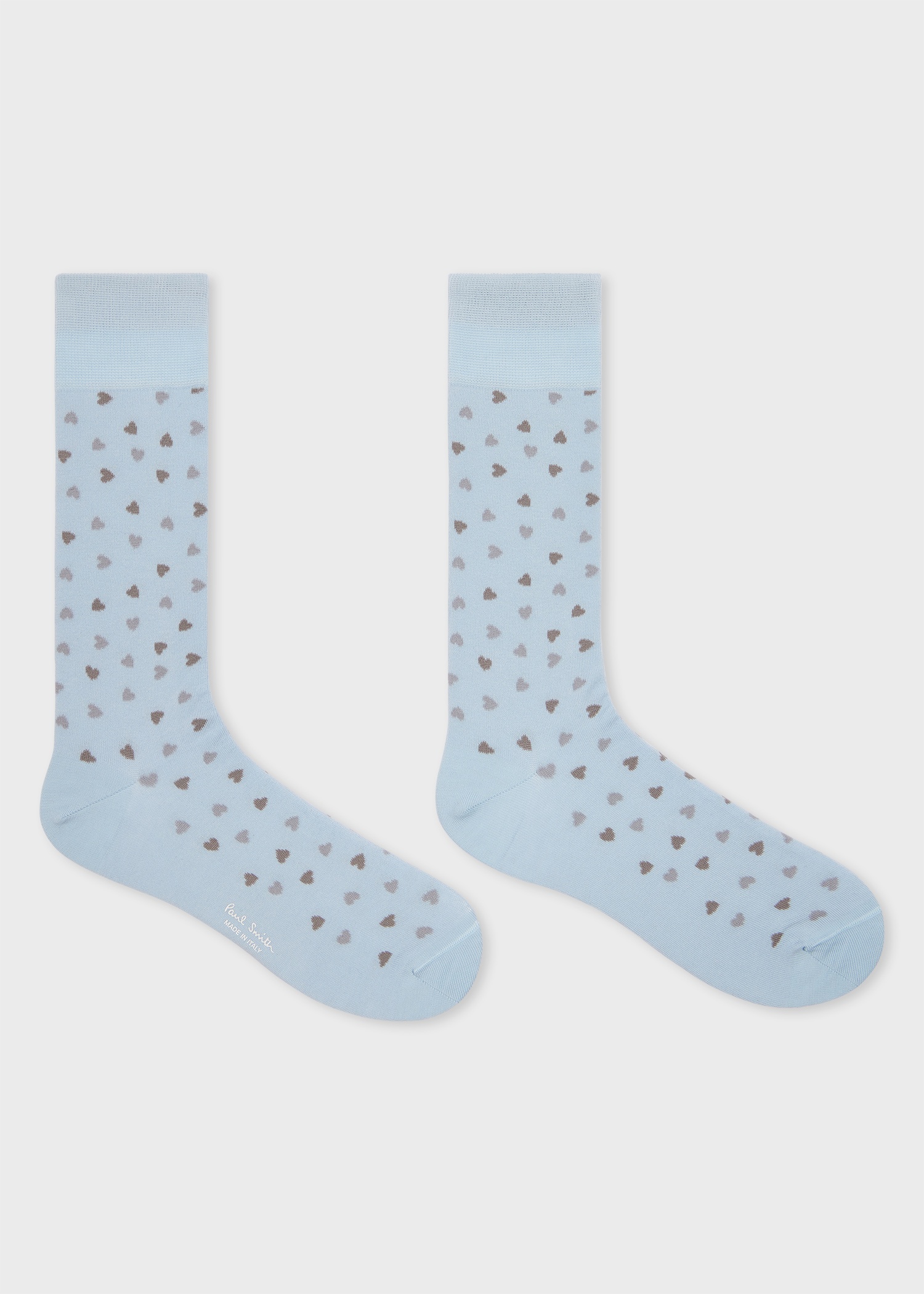Pale Blue Cotton-Blend Heart Socks - 2