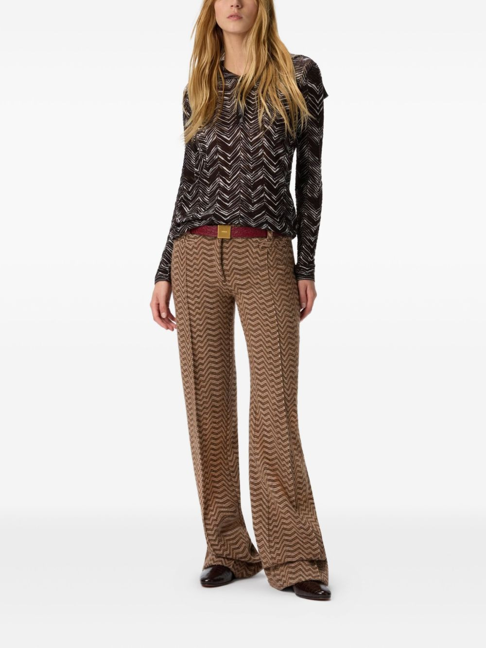 knitted polo top - 2