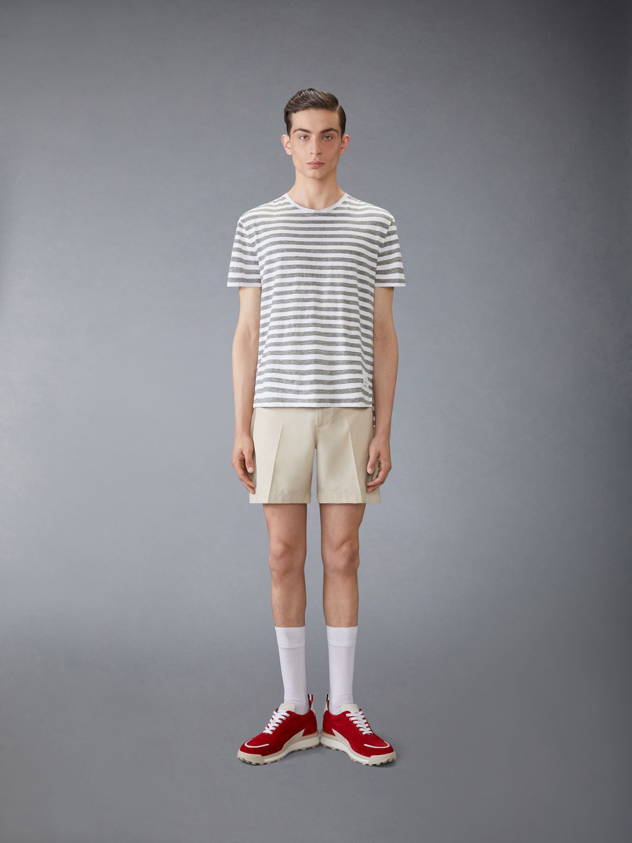 LINEN JERSEY RINGER TEE - 3