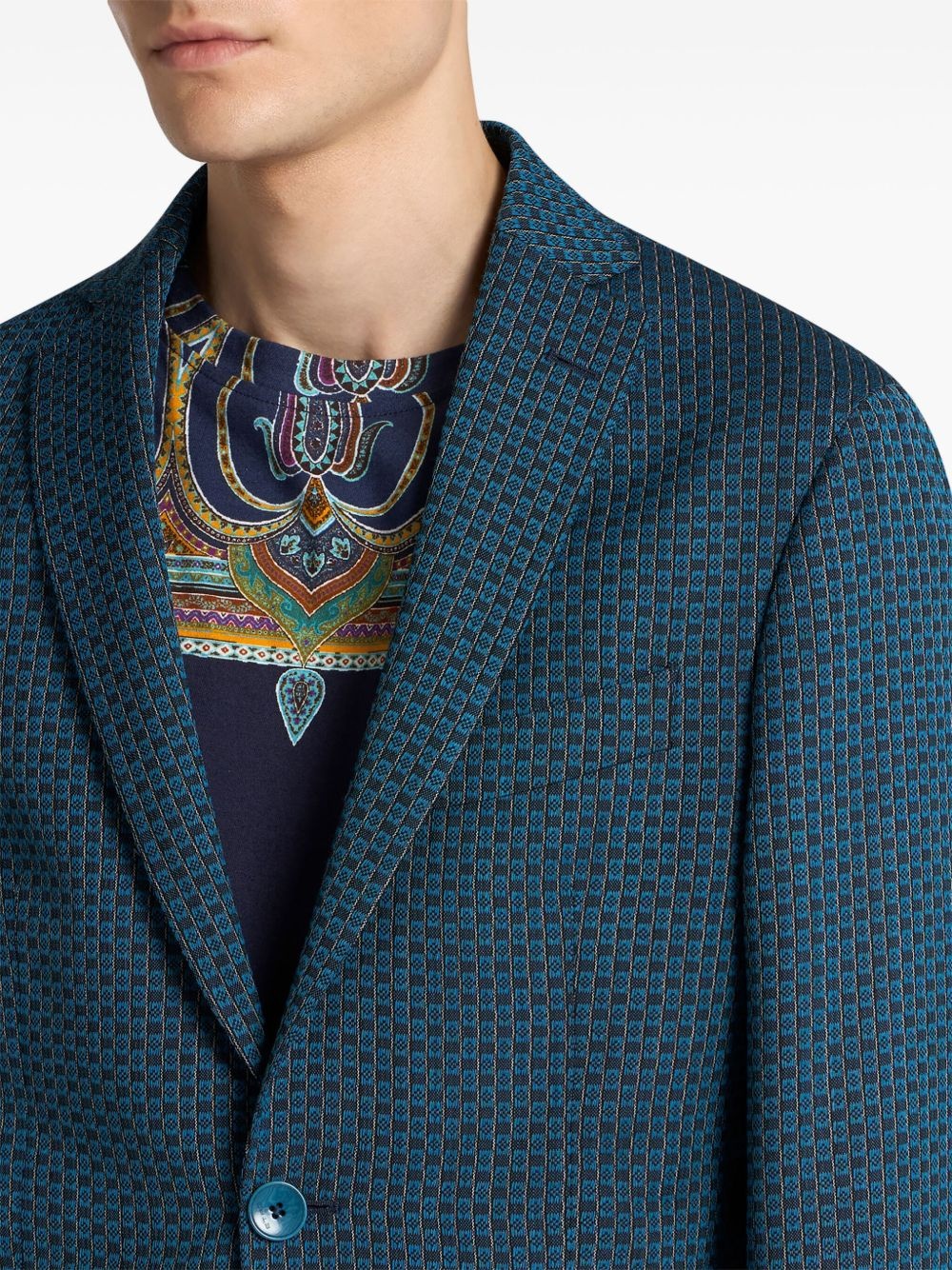 checked blazer - 4