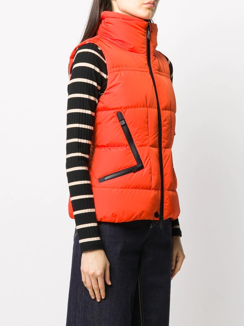 funnel neck padded gilet - 3