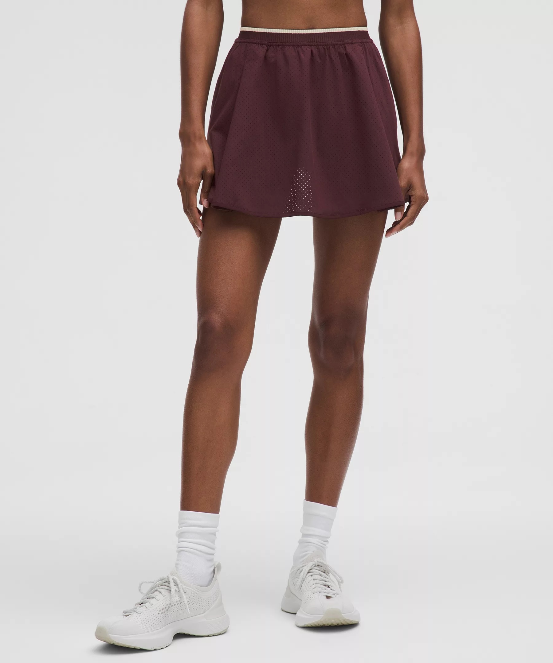 Perforated Narrow Waistband Tennis Skirt - 3
