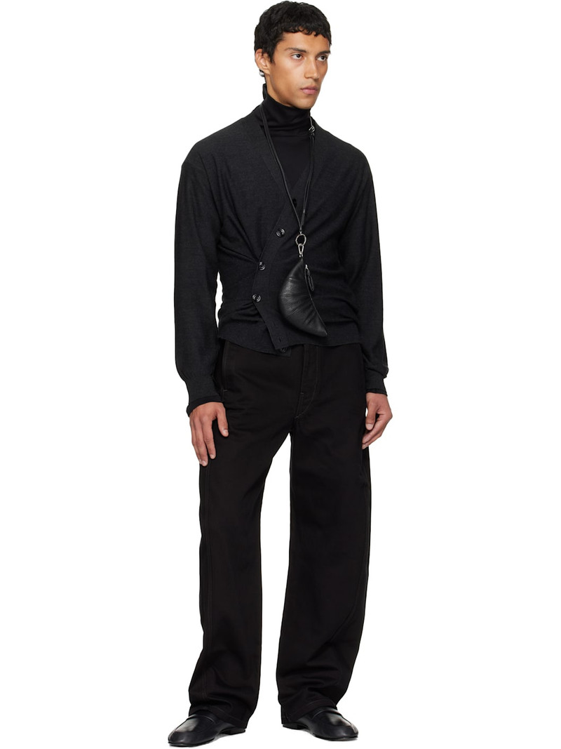 Lemaire Gray Relaxed Twisted Cardigan outlook