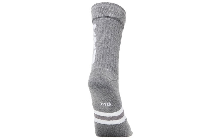 Air Jordan Legacy Crew Jmc Alphabet Athleisure Casual Sports Mid Calf Socks 2 Pairs Black / Gray CU7 - 3