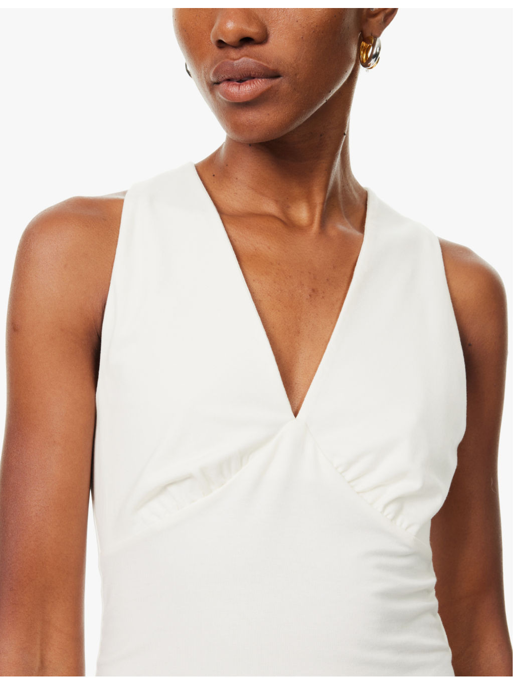 Bowie sleeveless V-neckline jersey top - 5