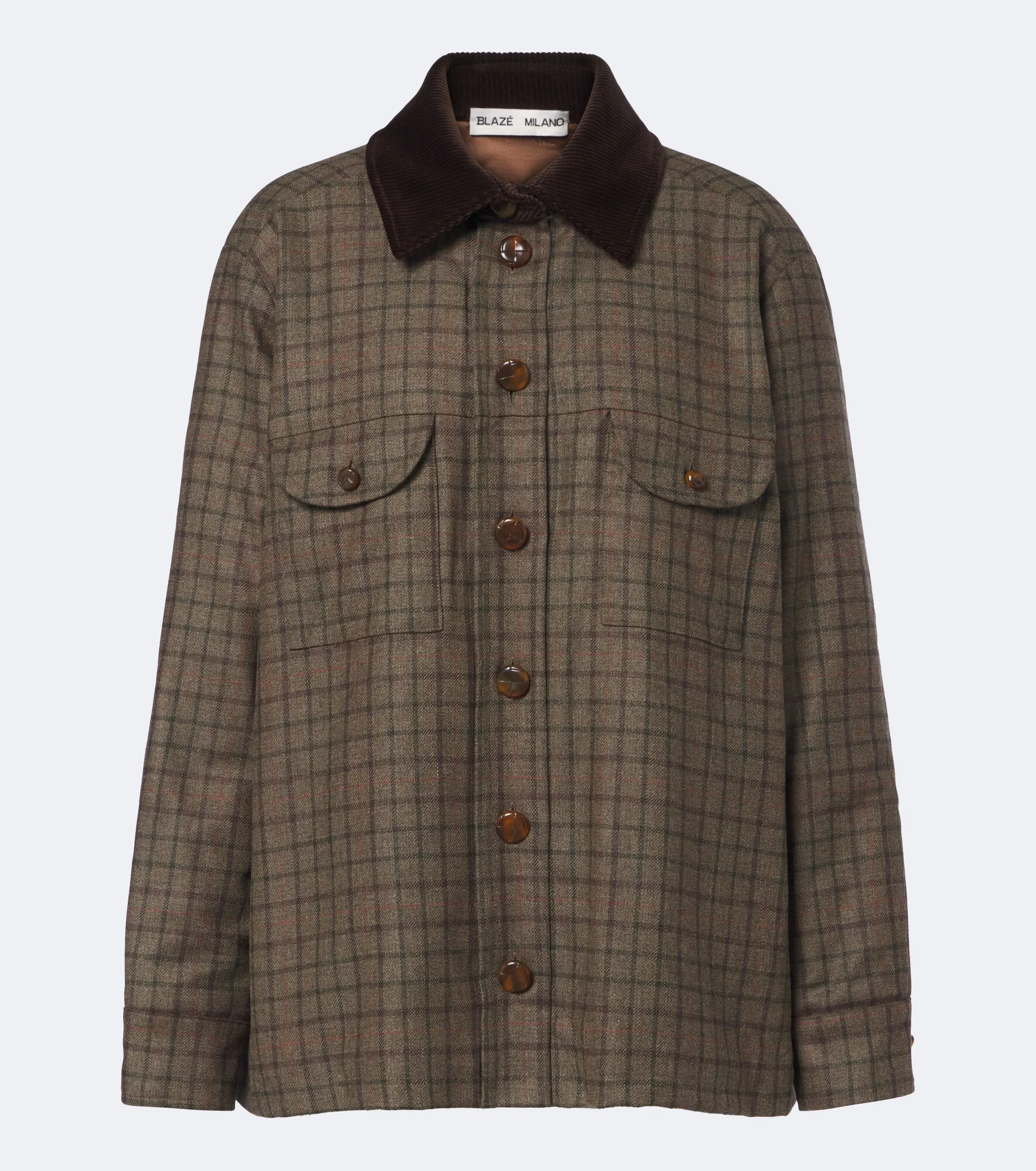 Olmida Berber checked wool and cashmere jacket - 1
