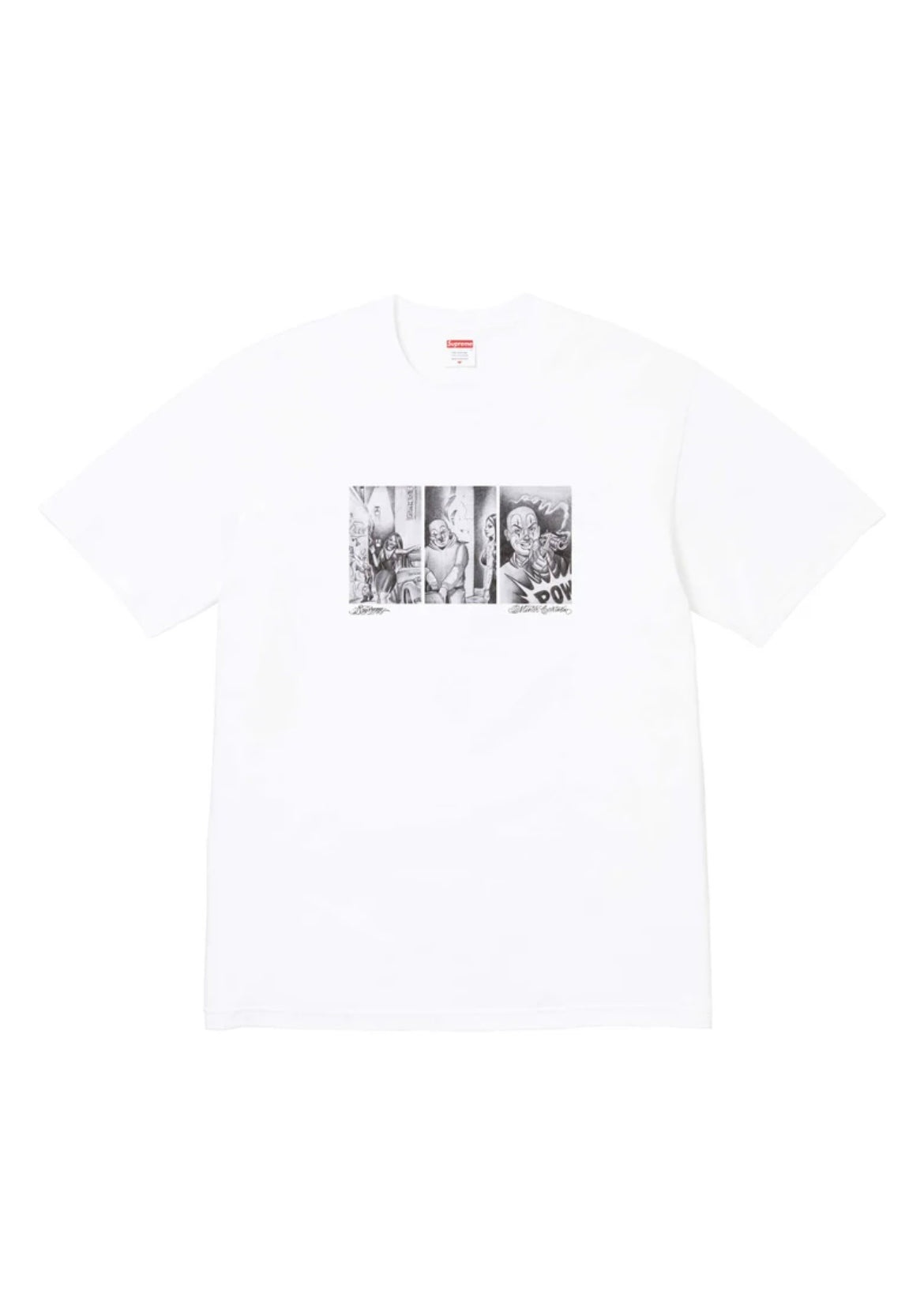 Supreme White Mister Catoon Pow T-Shirt - 1