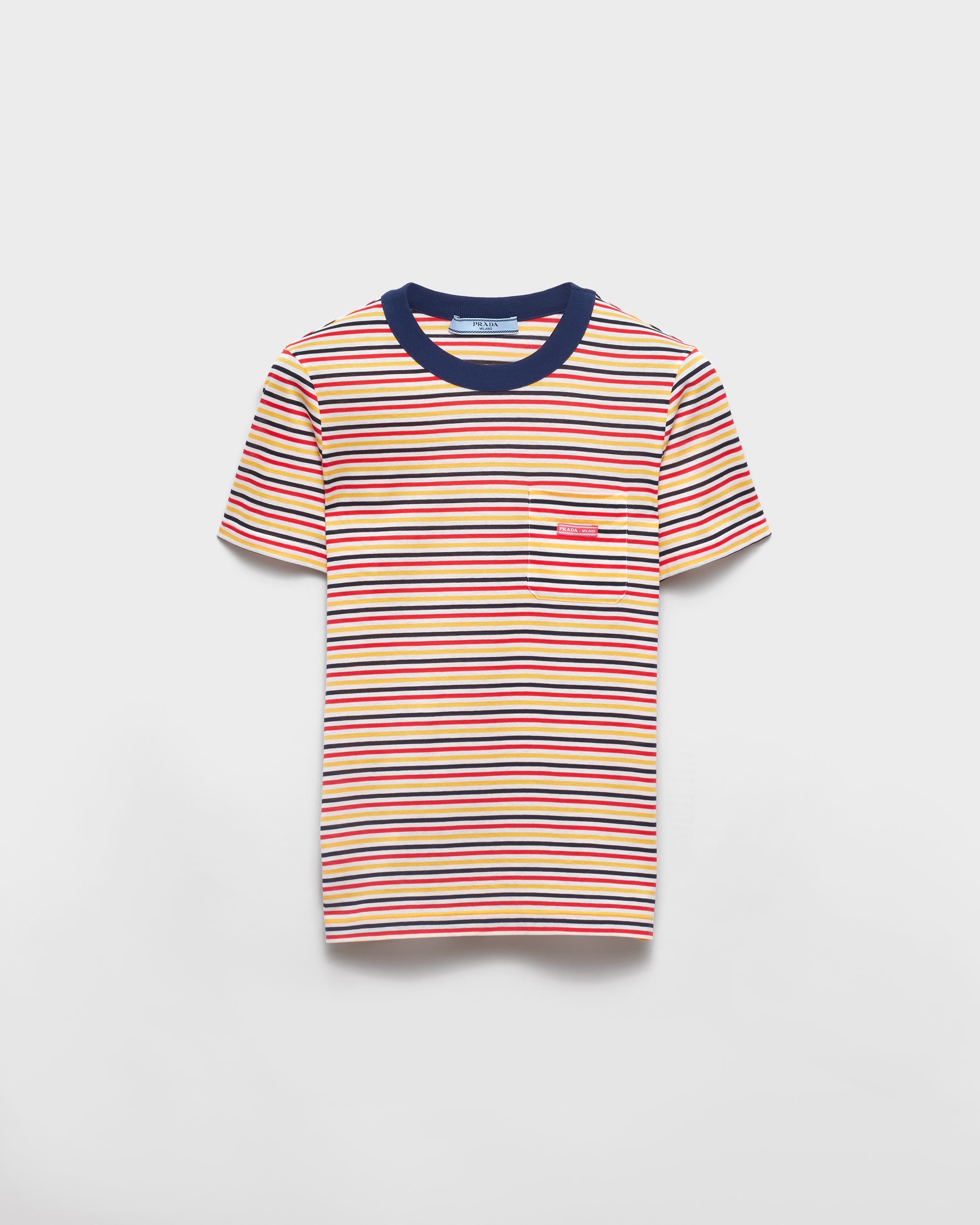 Striped lisle cotton T-shirt - 1