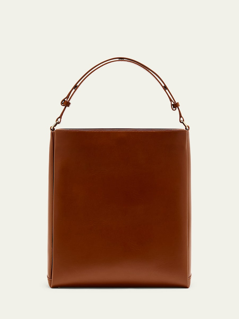 Plan C Folded Tote Bag in Vitello Leather outlook