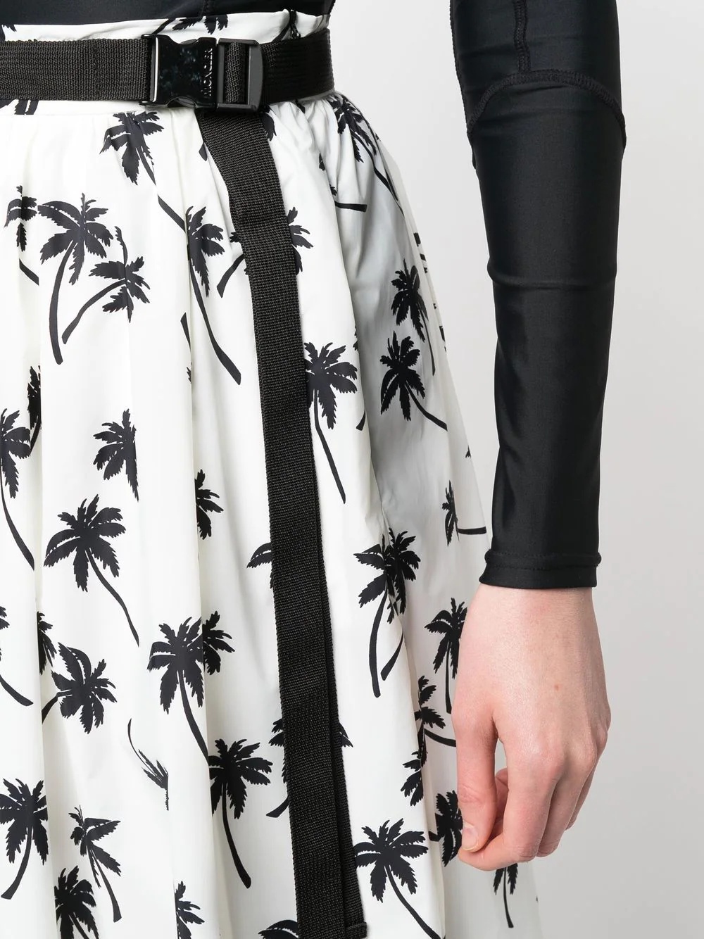 palm tree-print midi skirt - 5
