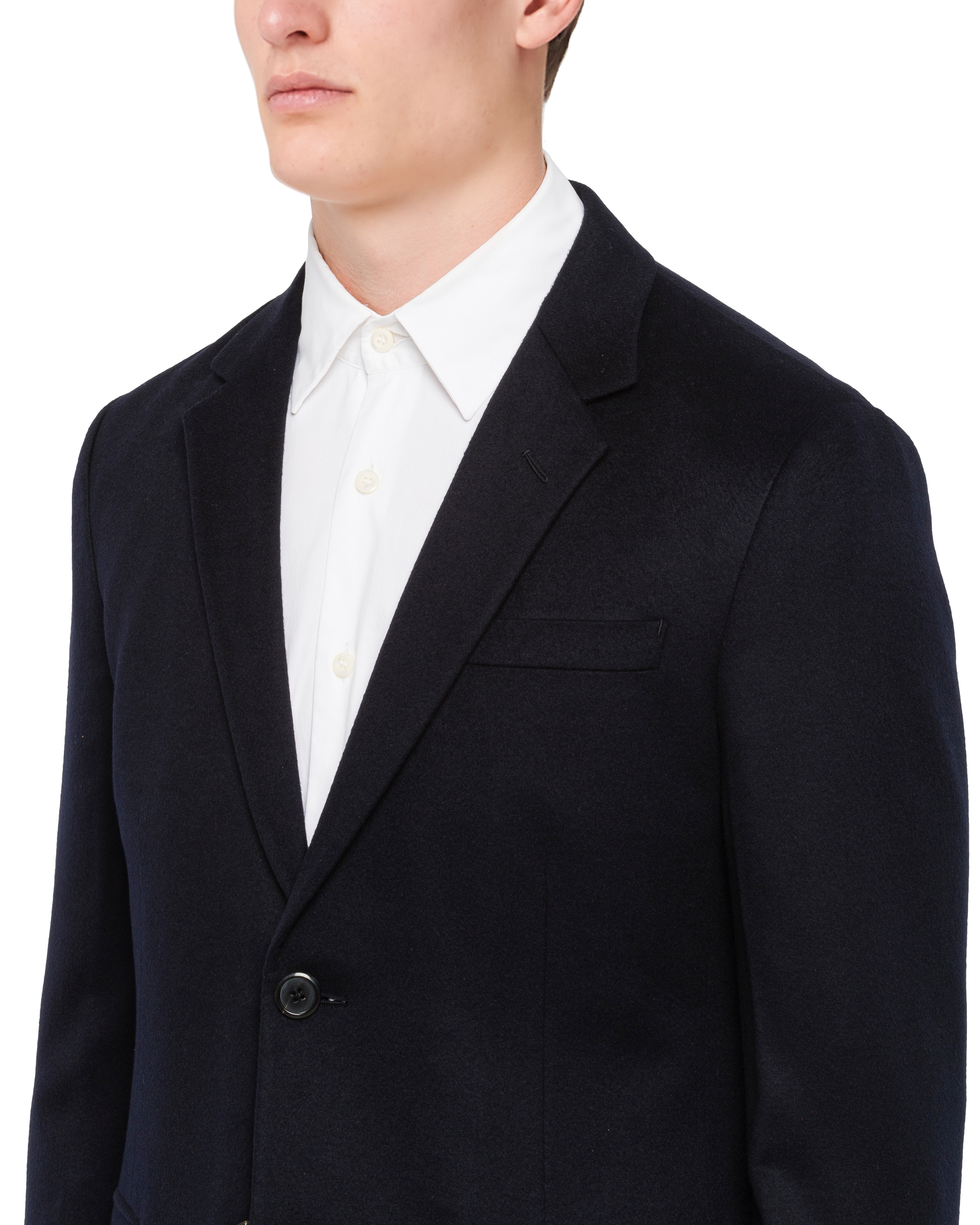 Single-breasted cashmere jacket - 5