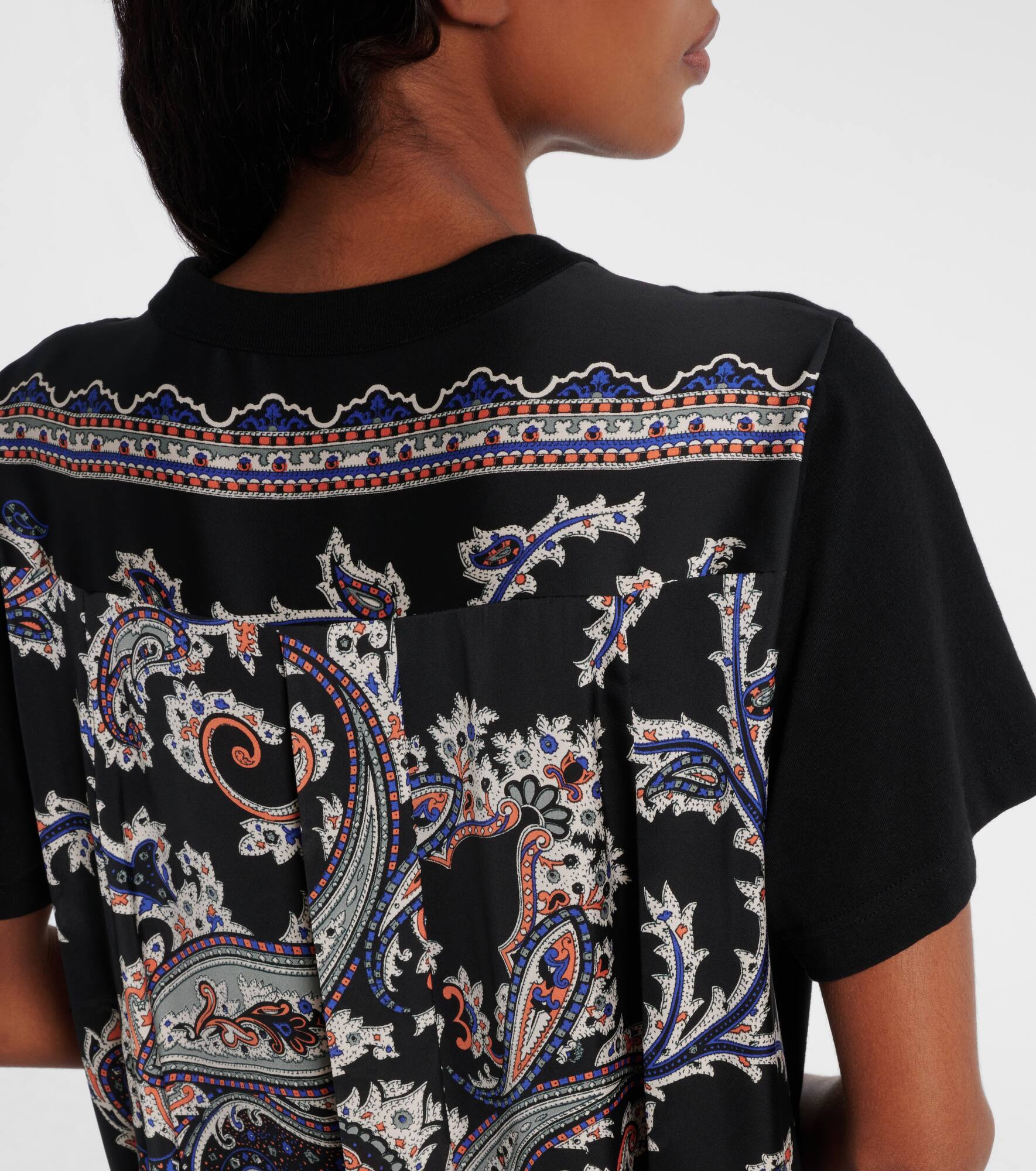 Paisley paneled minidress - 5