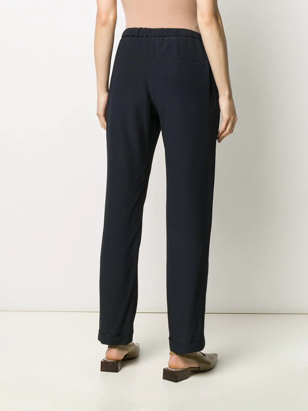 high-waisted silk trousers - 3