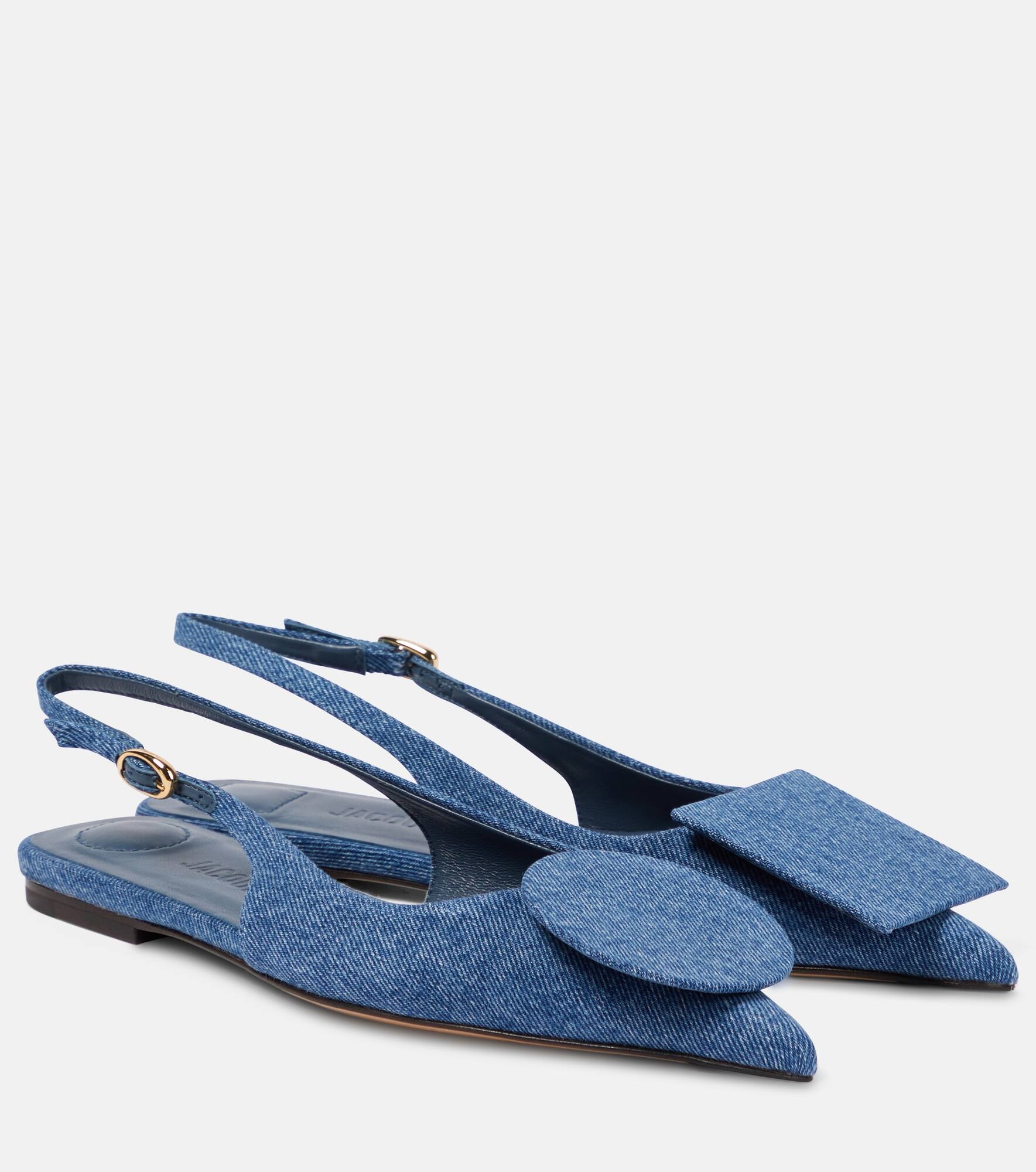 Les Slingbacks Duelo denim flats - 1