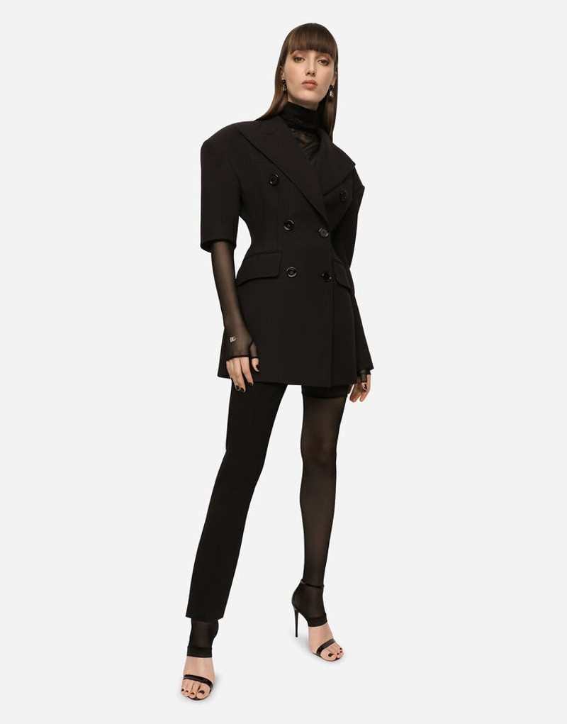 Tulle turtle-neck top with DG logo 5