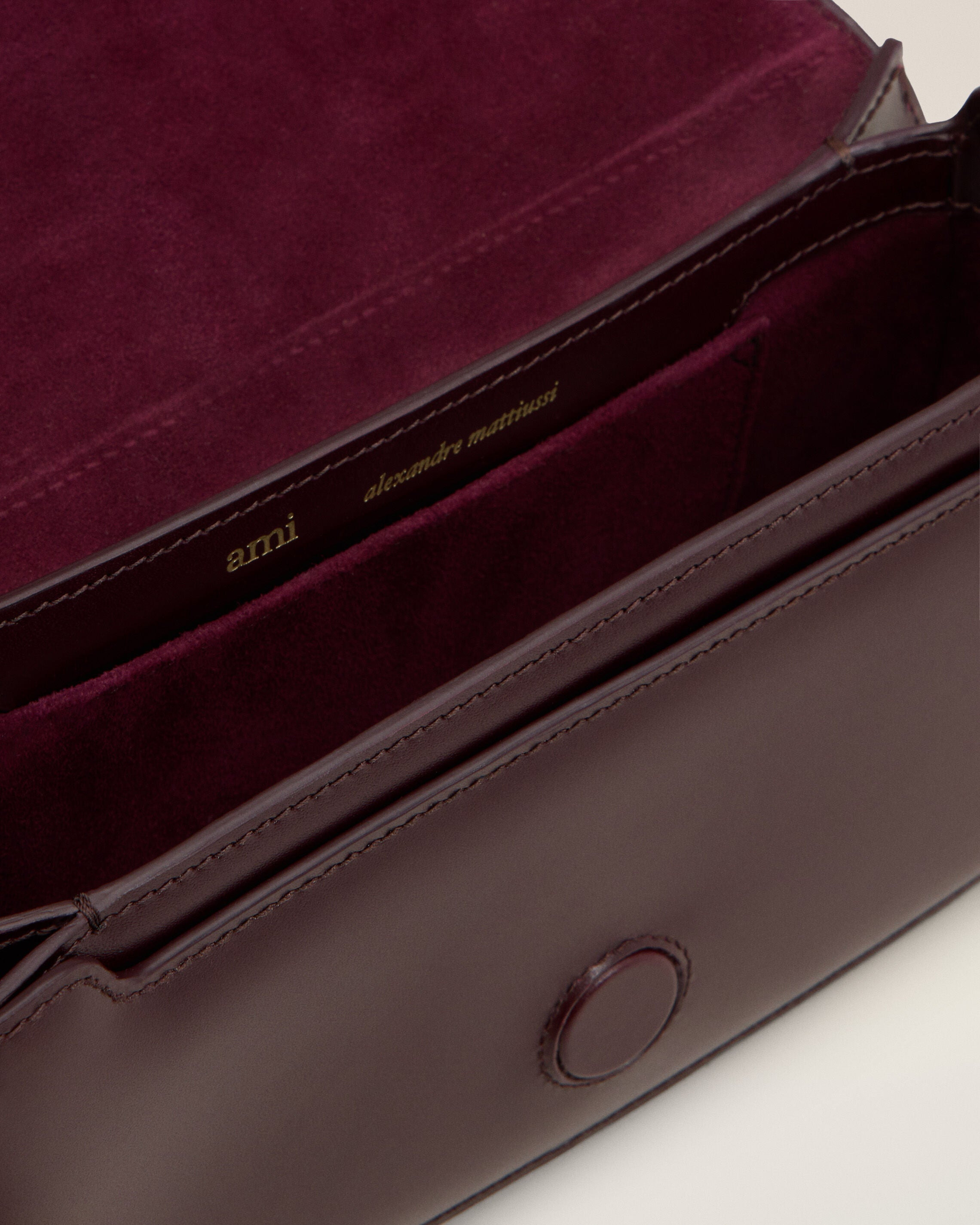 BURGUNDY LEATHER SHOULDER BAG PARIS PARIS BAG - 6